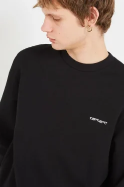 Script Embroidery Sweat - Sweatshirt | Noir