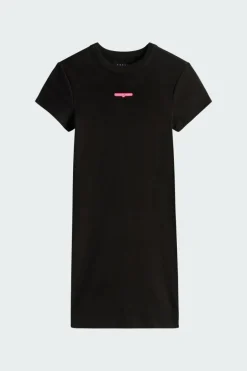 SCRIPT MINI RIB - Robe | Noir