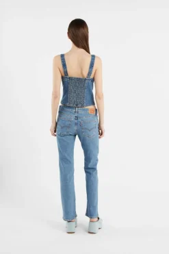 SCULPTED BUSTIER - Top | Bleu