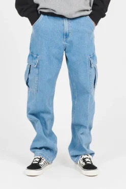 SERVICE CARGO LOOSE DENIM PANT - Jean | Bleu