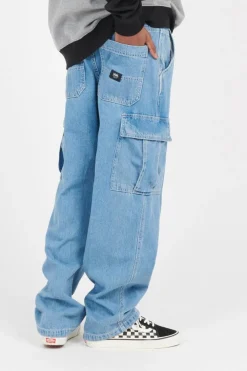 SERVICE CARGO LOOSE DENIM PANT - Jean | Bleu