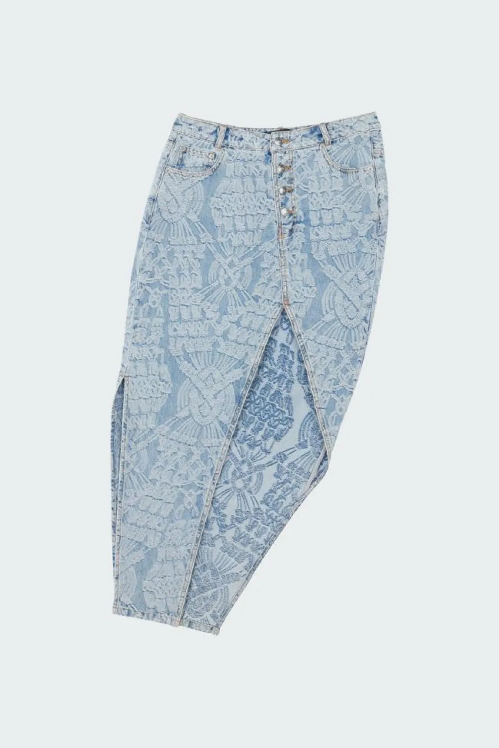 settle macrame denim skirt - Jupe | Bleu