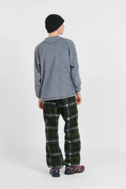 SHADOW PLAID SHERPA PANT - Jogging | Vert