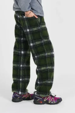 SHADOW PLAID SHERPA PANT - Jogging | Vert