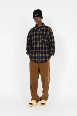 SHIRT ZIP FEELER CHECK - Veste | Marron