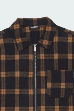 SHIRT ZIP FEELER CHECK - Veste | Marron