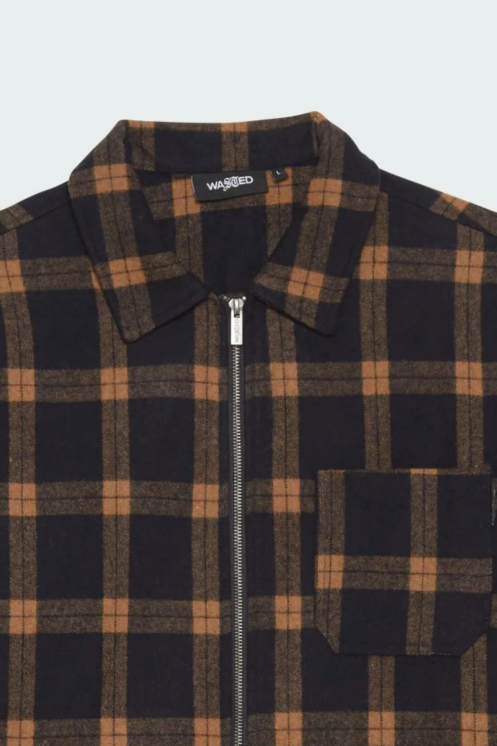 SHIRT ZIP FEELER CHECK - Veste | Marron