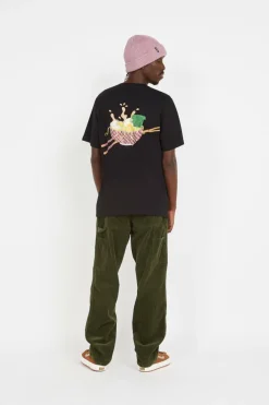 SINGLE KNEE PANT - Pantalon droit en velours | Kaki