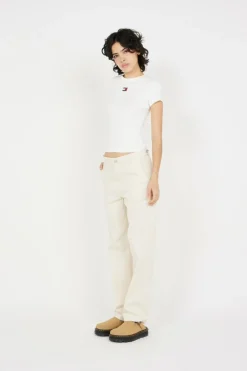 SLIM BADGE RIB - T-shirt | Blanc