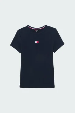 SLIM BADGE RIB - T-shirt | Bleu