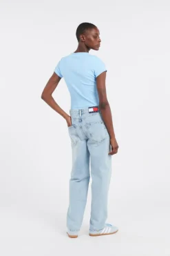 SLIM BADGE RIB - T-shirt | Bleu