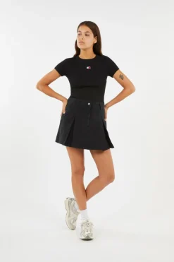 SLIM BADGE RIB - T-shirt | Noir