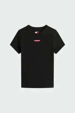 SLIM SCRIPT LABE - T-shirt | Noir