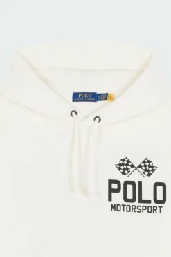 Slub Fleece Graphic Hoodie - Hoodie | Beige