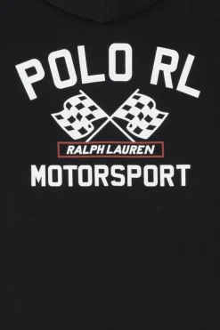 Slub Fleece Graphic Hoodie - Hoodie | Noir