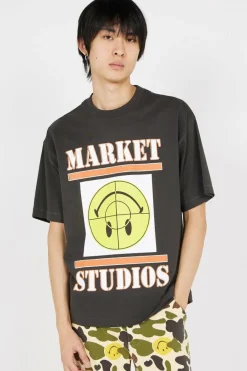 SMILEY FOCUS - T-shirt | Noir