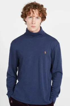 Soft Cotton Turtleneck - Pull cul roulé | Bleu