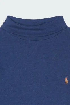 Soft Cotton Turtleneck - Pull cul roulé | Bleu