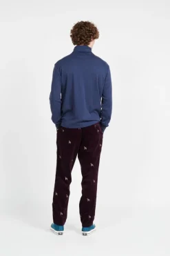 Soft Cotton Turtleneck - Pull cul roulé | Bleu