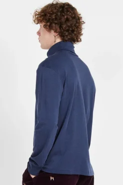Soft Cotton Turtleneck - Pull cul roulé | Bleu