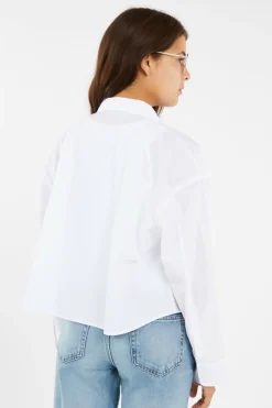 SOLID BOXY CROPPED S - Chemise | Blanc