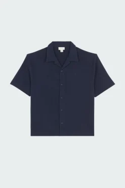 SS HD COTTON WAFFLE - Chemise | Bleu