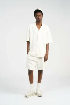 SS HD COTTON WAFFLE - Chemise | Blanc