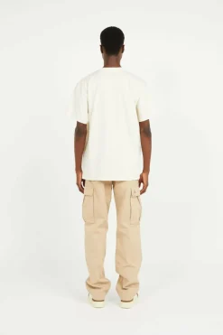 S/S Rivet Script T-Shirt - T-shirt | Beige