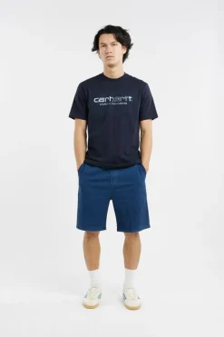 S/S Solar Chrome Script T-Shirt - T-shirt | Bleu