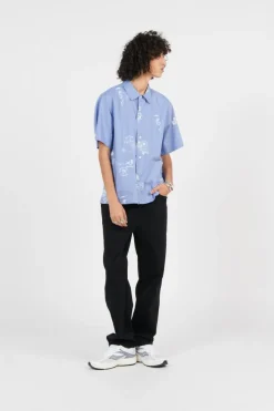 S/S Stamp Shirt - Chemise | Bleu
