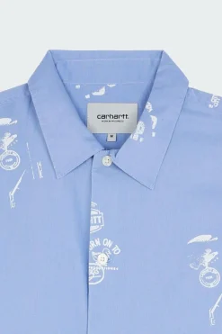 S/S Stamp Shirt - Chemise | Bleu