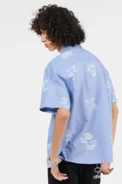 S/S Stamp Shirt - Chemise | Bleu