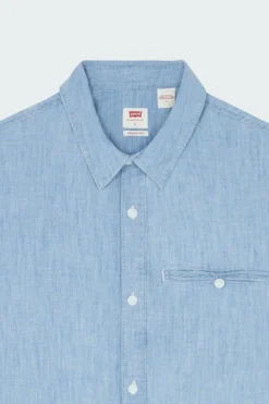 SS ZANDT CROPPED SHIRT - Chemise | Bleu