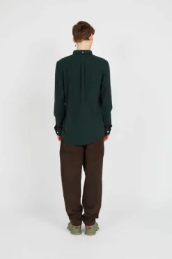 STEEN - Chemise col américain slim-fit en coton biologique | Multicolore