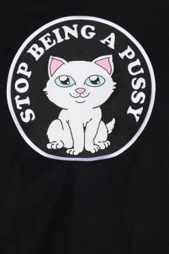 Stop Being A Pussy - bomber | Noir