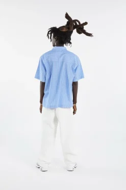 STRIPE RESORT SHORT SLV SHIRT - Chemise | Bleu