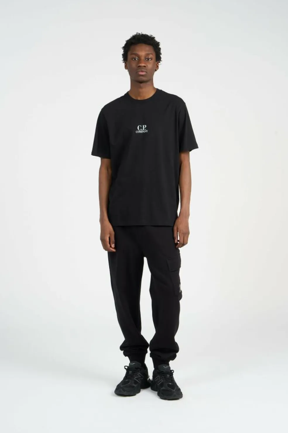 SWEATPANTS CARGO PANT IN DIAGONAL RAISED FLEECE - Jogging | Noir