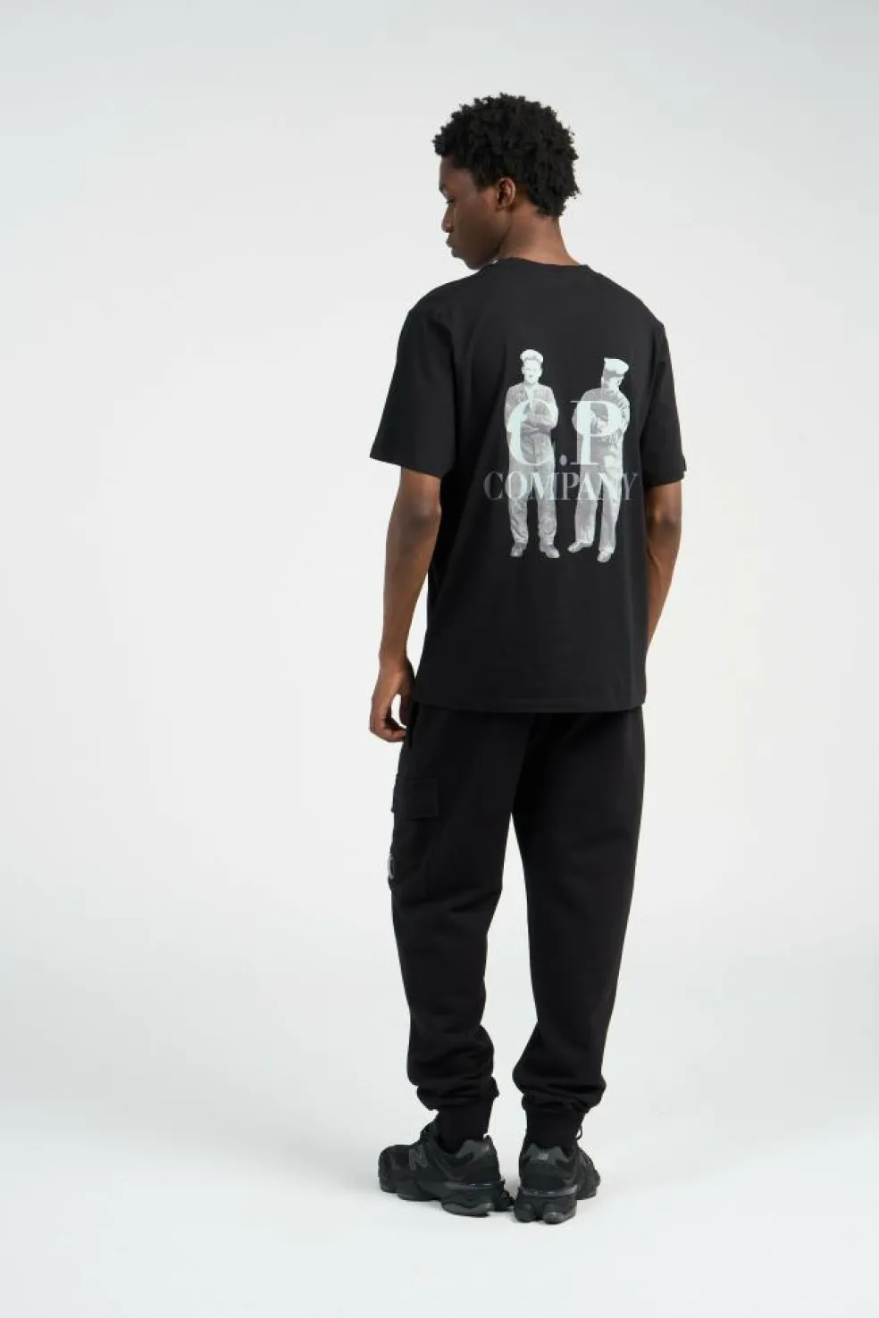 SWEATPANTS CARGO PANT IN DIAGONAL RAISED FLEECE - Jogging | Noir