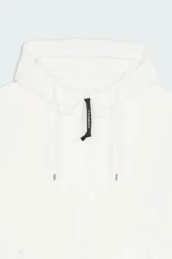 SWEATSHIRTS HOODED OPEN IN DIAGONAL RAISED FLEECE - Hoodie zippé | Blanc