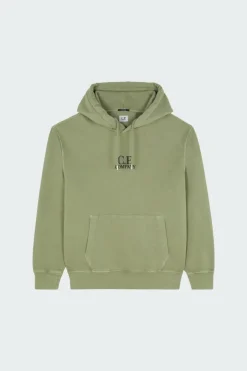 SWEATSHIRTS SWEAT HOODED IN BRUSHED EMERIZED DIAGONAL FLEECE - Hoodie | Vert