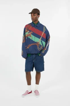 The Big Bayport Equestrian-Print Jacket - Blouson | Bleu