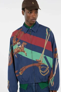 The Big Bayport Equestrian-Print Jacket - Blouson | Bleu