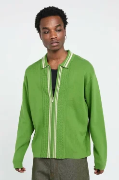 THE EMERALD GREEN KNITTED CARDIGAN - Cardigan | Vert