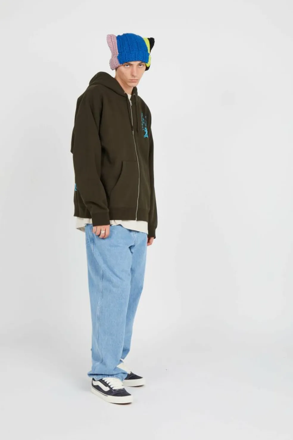 THE WORLD IS MY STAGE - Hoodie zippé | Vert