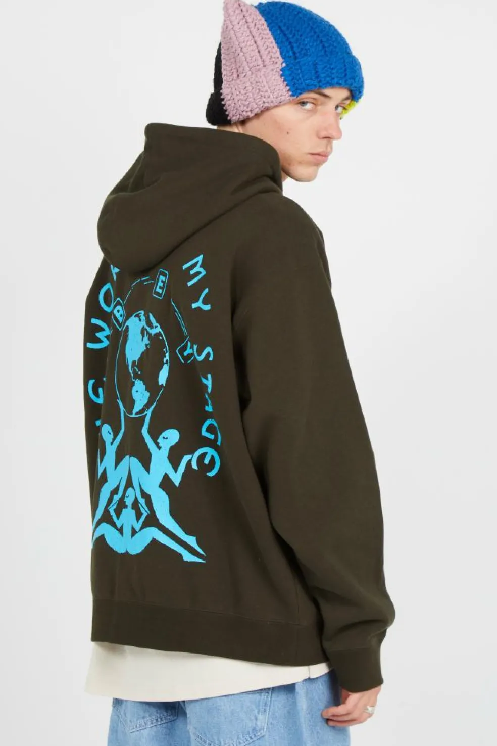 THE WORLD IS MY STAGE - Hoodie zippé | Vert