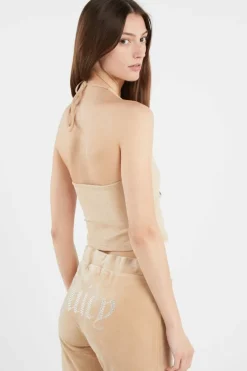 TIED HALTER - Top | Beige