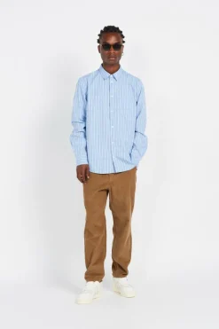 TIMOTHY TATTOO STRIPE SHIRT - Chemise | Bleu