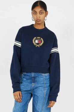 TJW NW BXY CREST CREW - Sweatshirt | Bleu