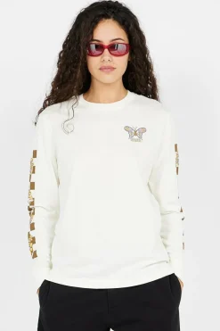 TRIPPY FLORAL LS BFF TRIP WHITE - T-shirt manches longues | Blanc