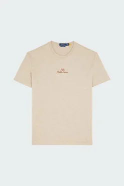 T-shirt coupe classique à logo en jersey - T-shirt | Beige